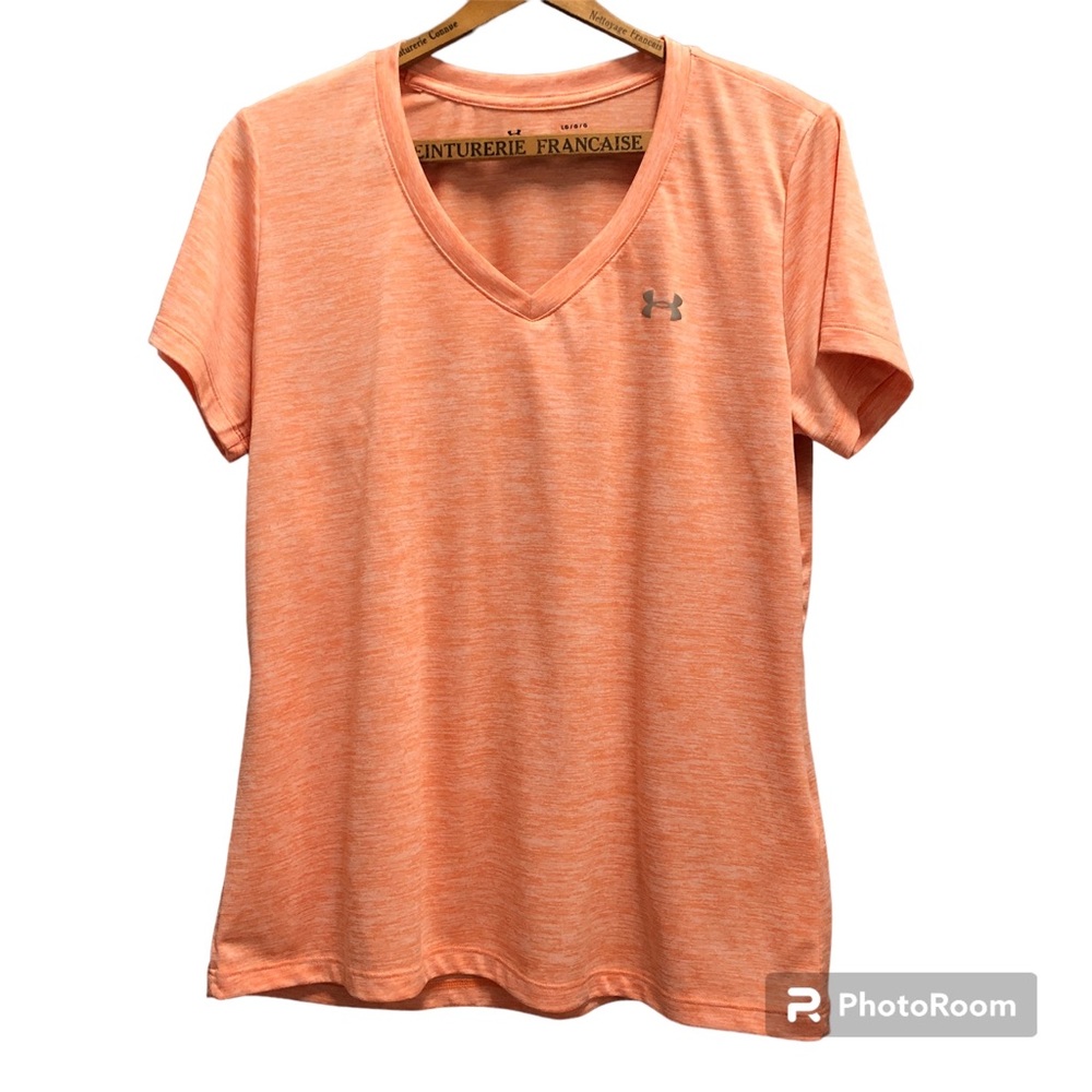Hurley Athletic Tee, HeatGear, Peachy Orange, Sz L, Loose Fit